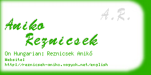 aniko reznicsek business card
